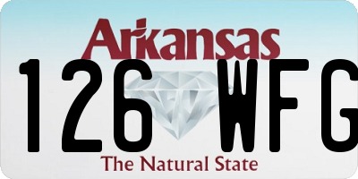 AR license plate 126WFG