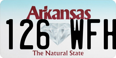 AR license plate 126WFH