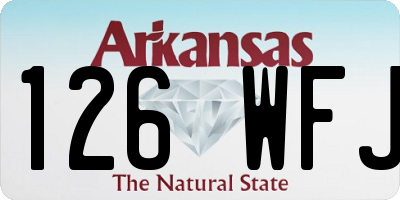 AR license plate 126WFJ