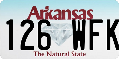 AR license plate 126WFK
