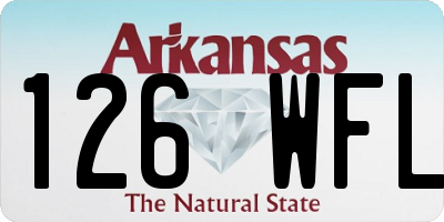 AR license plate 126WFL