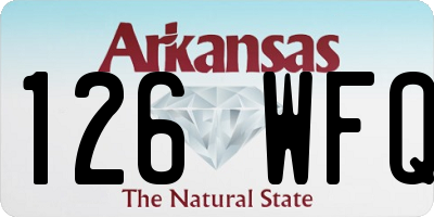 AR license plate 126WFQ