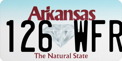 AR license plate 126WFR