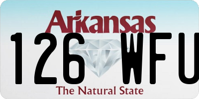 AR license plate 126WFU