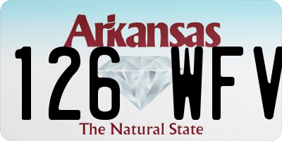 AR license plate 126WFV