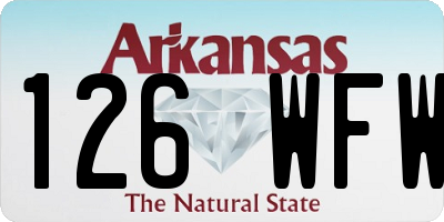 AR license plate 126WFW