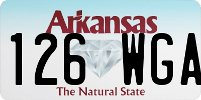 AR license plate 126WGA