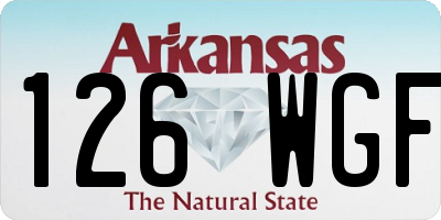AR license plate 126WGF