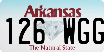 AR license plate 126WGG