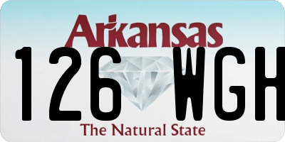 AR license plate 126WGH