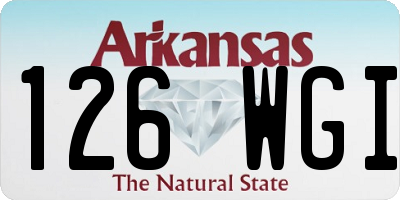 AR license plate 126WGI