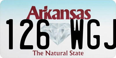 AR license plate 126WGJ