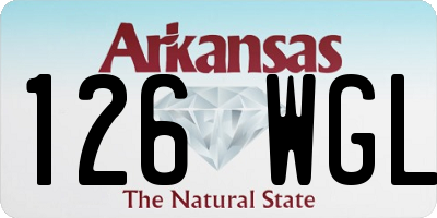 AR license plate 126WGL