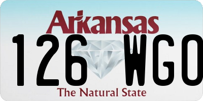 AR license plate 126WGO