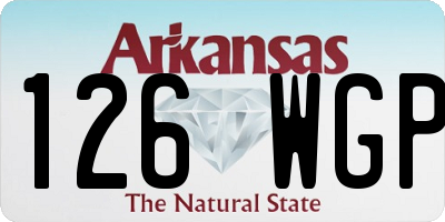 AR license plate 126WGP