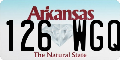 AR license plate 126WGQ
