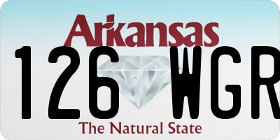 AR license plate 126WGR
