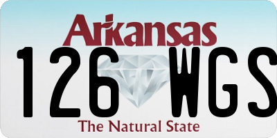AR license plate 126WGS