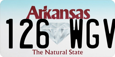 AR license plate 126WGV