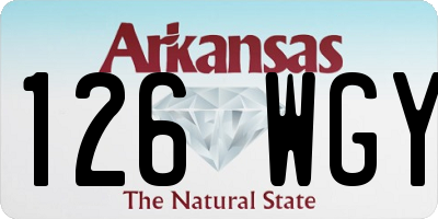 AR license plate 126WGY