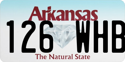 AR license plate 126WHB