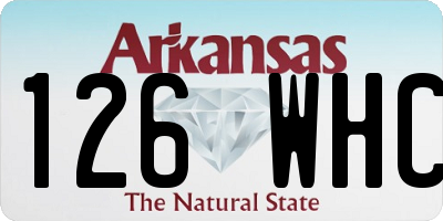 AR license plate 126WHC