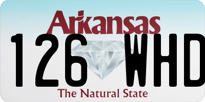 AR license plate 126WHD