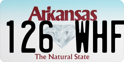 AR license plate 126WHF