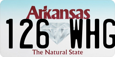 AR license plate 126WHG