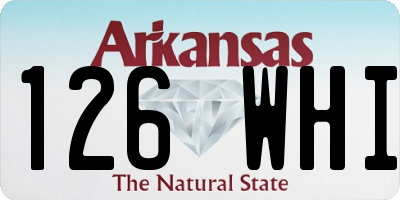AR license plate 126WHI