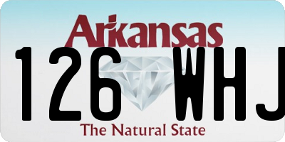 AR license plate 126WHJ