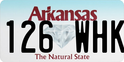 AR license plate 126WHK