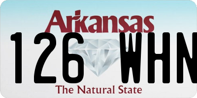 AR license plate 126WHN