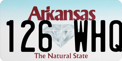 AR license plate 126WHQ