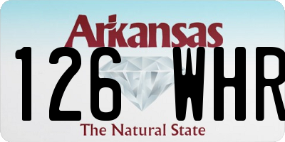 AR license plate 126WHR