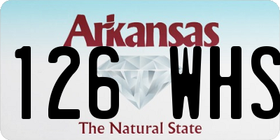 AR license plate 126WHS