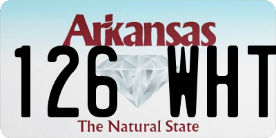 AR license plate 126WHT