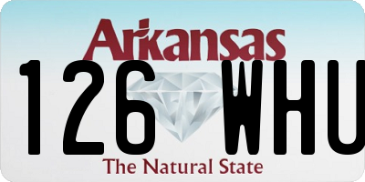 AR license plate 126WHU