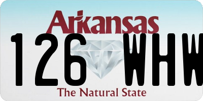 AR license plate 126WHW