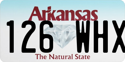 AR license plate 126WHX