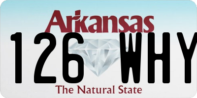 AR license plate 126WHY
