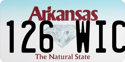 AR license plate 126WIC