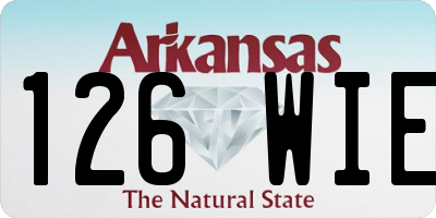 AR license plate 126WIE