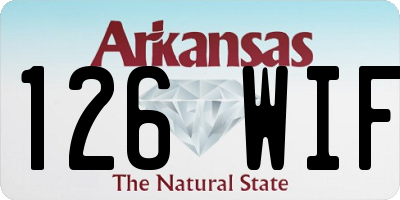 AR license plate 126WIF