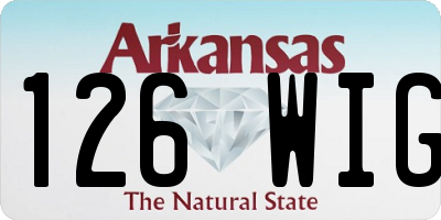 AR license plate 126WIG