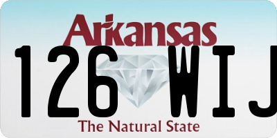 AR license plate 126WIJ