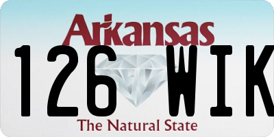 AR license plate 126WIK