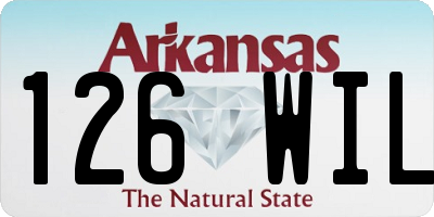 AR license plate 126WIL