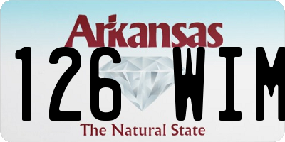 AR license plate 126WIM