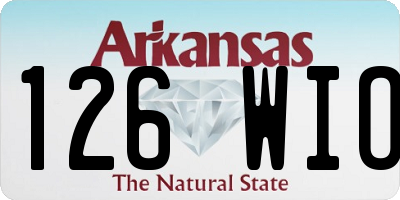 AR license plate 126WIO